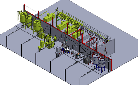 Extruder, der PVC dosiert mischendes System für Plastikindustrielles einzieht