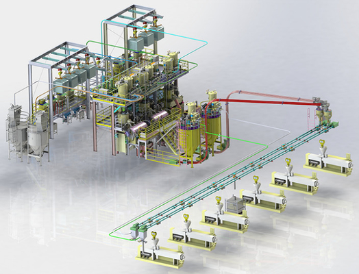 Extruder, der PVC dosiert mischendes System für Plastikindustrielles einzieht